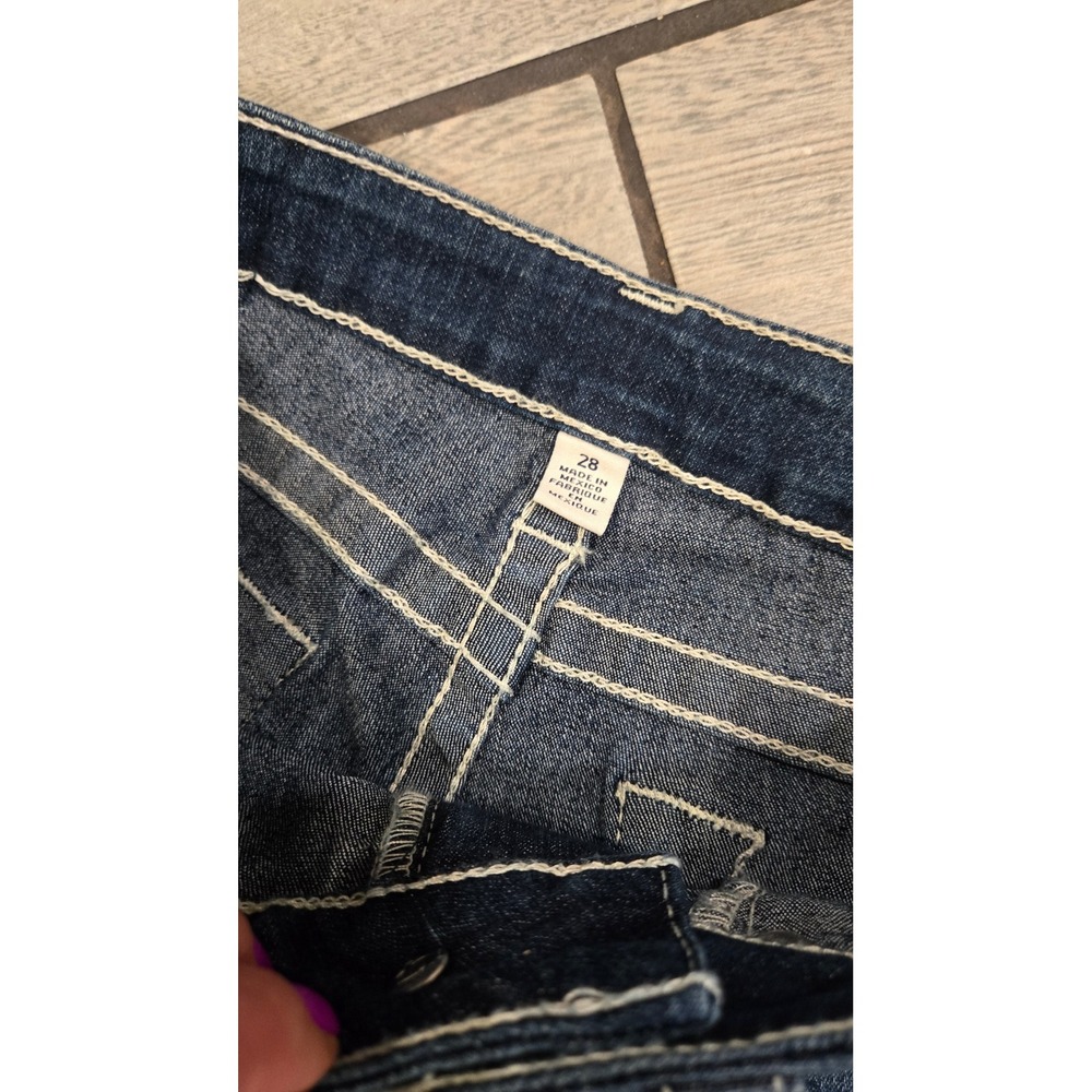 True Religion Legging Basic Allover Natural Jeans FDD Summit Dark Wash Size 28 - Picture 3 of 6